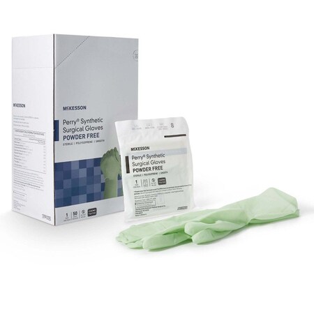 Mckesson Perry Performance Plus, Disposable Gloves, 9 mil Palm, Polyisoprene, Powder-Free, 8, 400 PK, Green 20-2080N